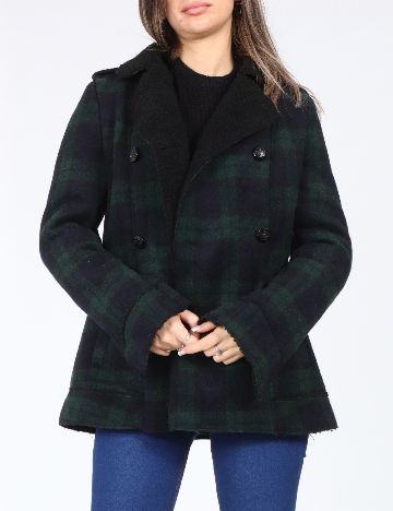 Jacheta Zara, verde/bleumarin