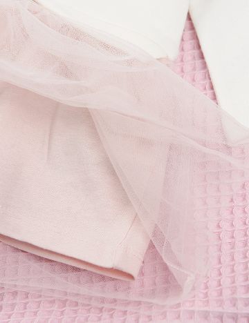 Rochie Cool Club, alb/roz