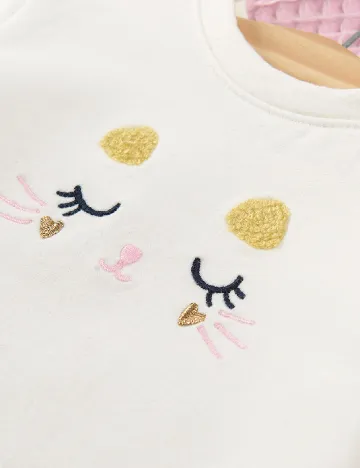 Rochie Cool Club, alb/roz Alb