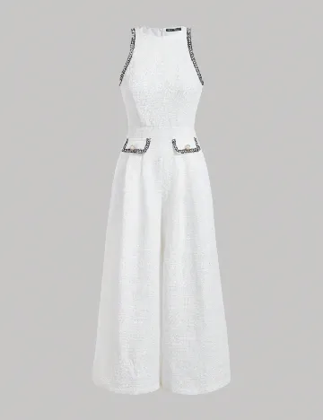 Salopeta SHEIN, alb Alb