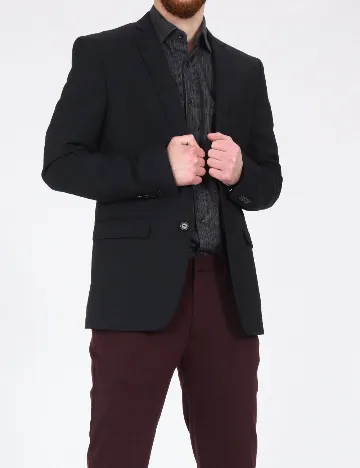 Sacou Zara, bleumarin inchis Albastru