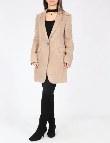 Palton Zara, bej Crem