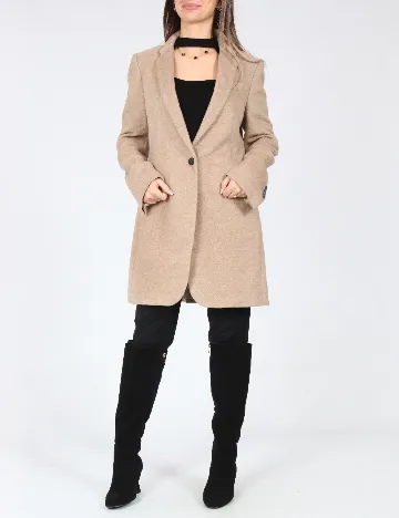 Palton Zara, bej Crem