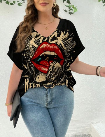 Tricou SHEIN CURVE, negru