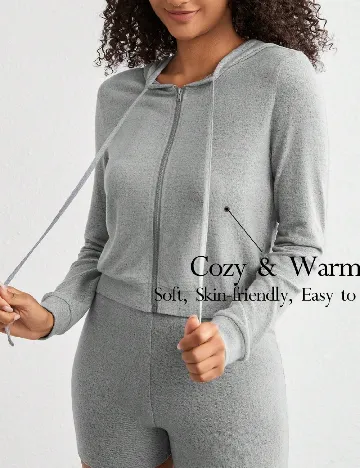 Hanorac SHEIN, gri Gri