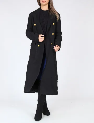 Palton Bershka, negru Negru