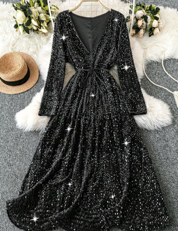 Rochie lunga SHEIN CURVE, negru