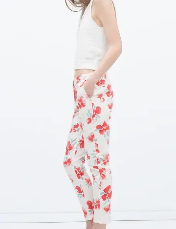 Pantaloni Zara, floral Floral print