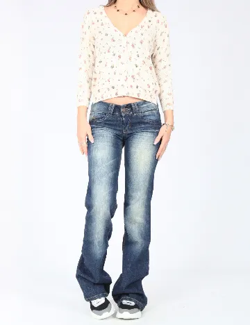 Blugi Bershka, albastru Albastru