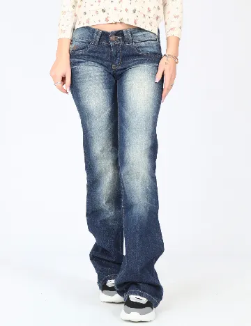 Blugi Bershka, albastru Albastru