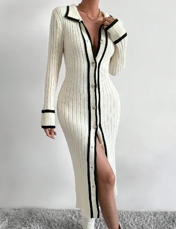 Rochie lunga SHEIN, ecru Alb