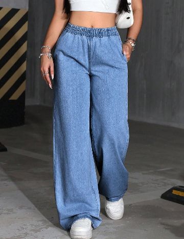 Pantaloni SHEIN, albastru