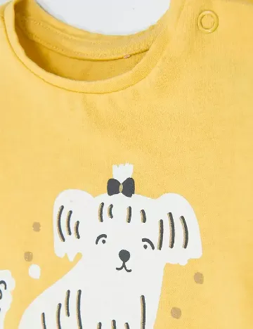 Tricou Cool Club, galben Galben