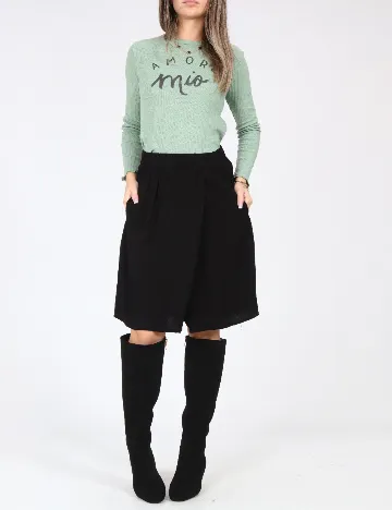 Pantaloni scurti Zara, negru Negru