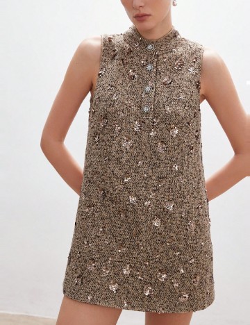 Rochie scurta SHEIN, maro