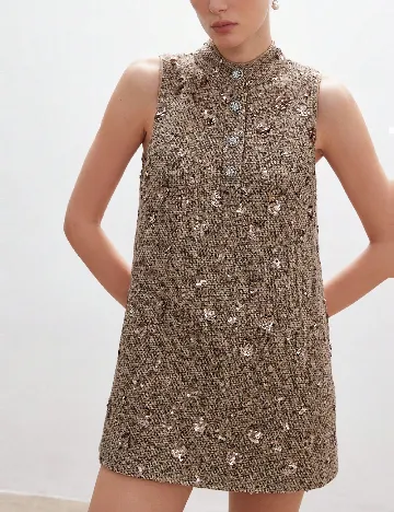 Rochie scurta SHEIN, maro Maro