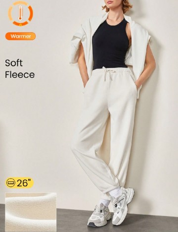 Pantaloni GLOWMODE, ecru