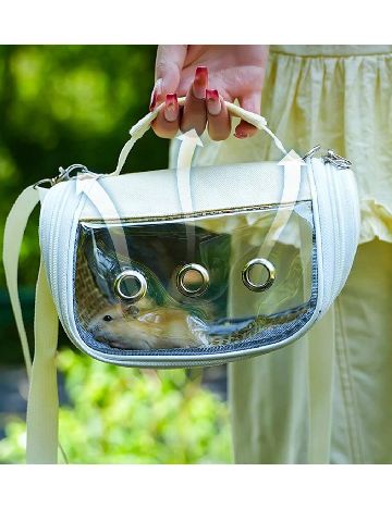 Geanta de transport pentru animale. SHEIN, ecru