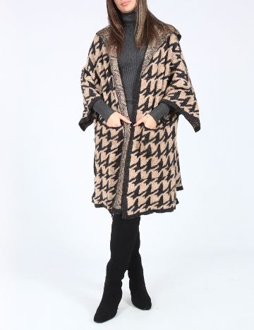 Cardigan Zara, negru/crem