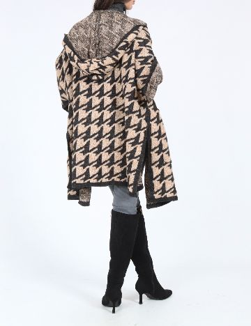 Cardigan Zara, negru/crem