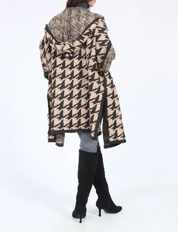 Cardigan Zara, negru/crem Crem