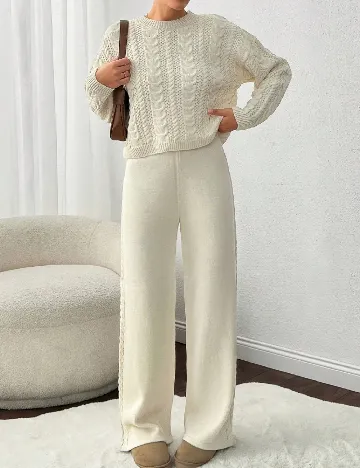 Compleu SHEIN, ecru Alb