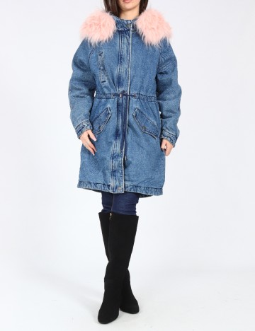 Geaca Bershka, albastru