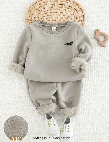 Compleu Shein Kids, gri Gri