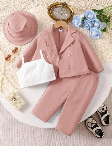 Compleu Shein Kids, roz pudra Roz