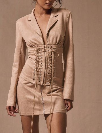 Rochie scurta Musera, crem