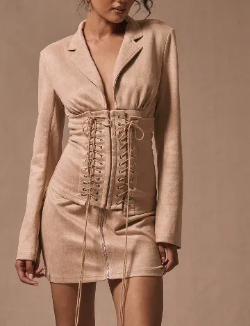 Rochie scurta Musera, crem Crem