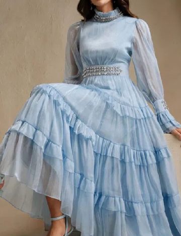 Rochie lunga Anewsta, albastru