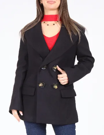 Palton Zara, bleumarin Albastru