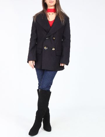 Palton Zara, bleumarin