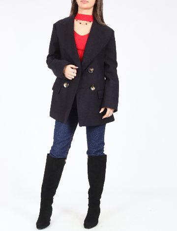 Palton Zara, bleumarin