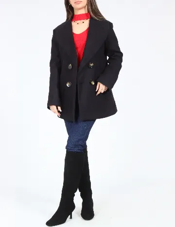 Palton Zara, bleumarin Albastru