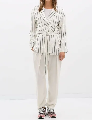 Sacou Zara, ecru Alb