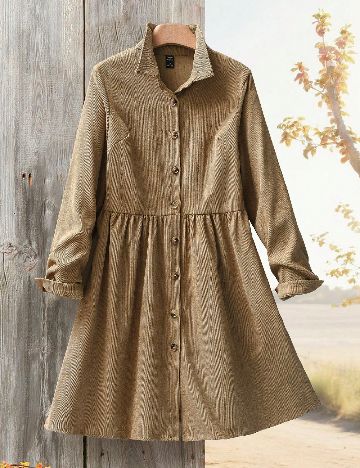 Rochie scurta Emery Rose, maro deschis