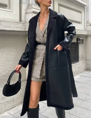 Palton SHEIN, negru Negru