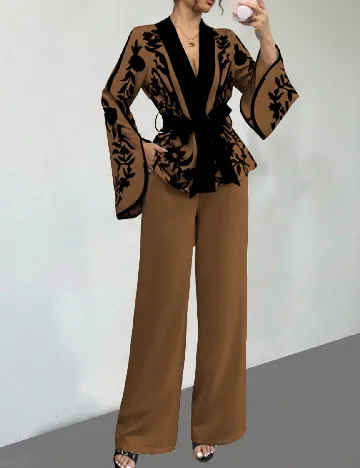 Compleu SHEIN, maro/negru Maro