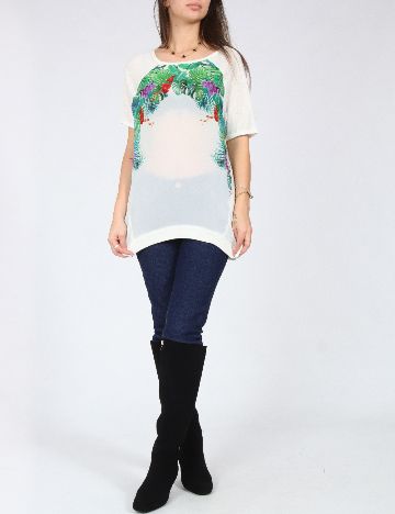 Bluza Pull&Bear, alb