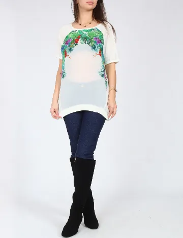 Bluza Pull&Bear, alb Alb