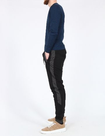 Pantaloni Bershka, negru/gri