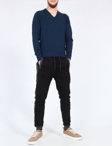 Pantaloni Bershka, negru/gri