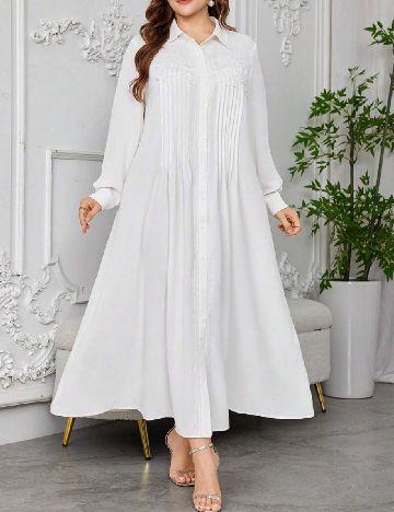 Rochie lunga SHEIN CURVE, alb