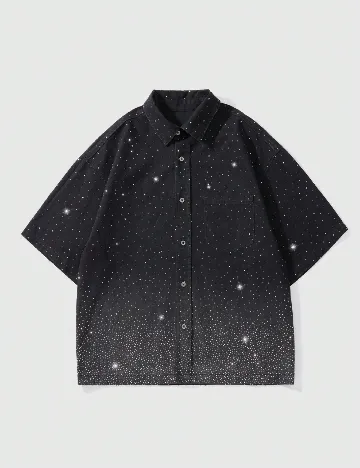 Camasa Romwe, negru Negru