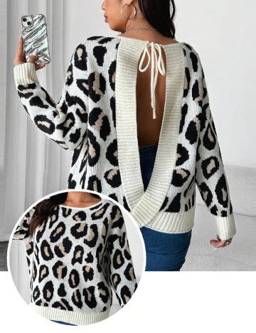 Pulover SHEIN CURVE, animal print