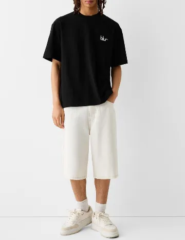 Tricou Bershka, negru Negru