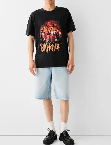 Tricou Bershka, negru Negru