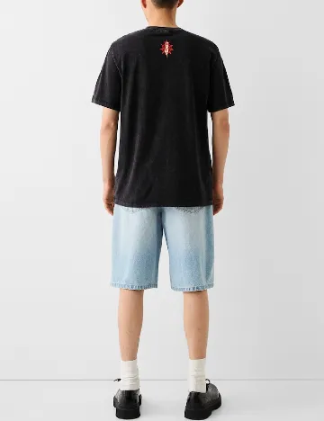 Tricou Bershka, negru Negru